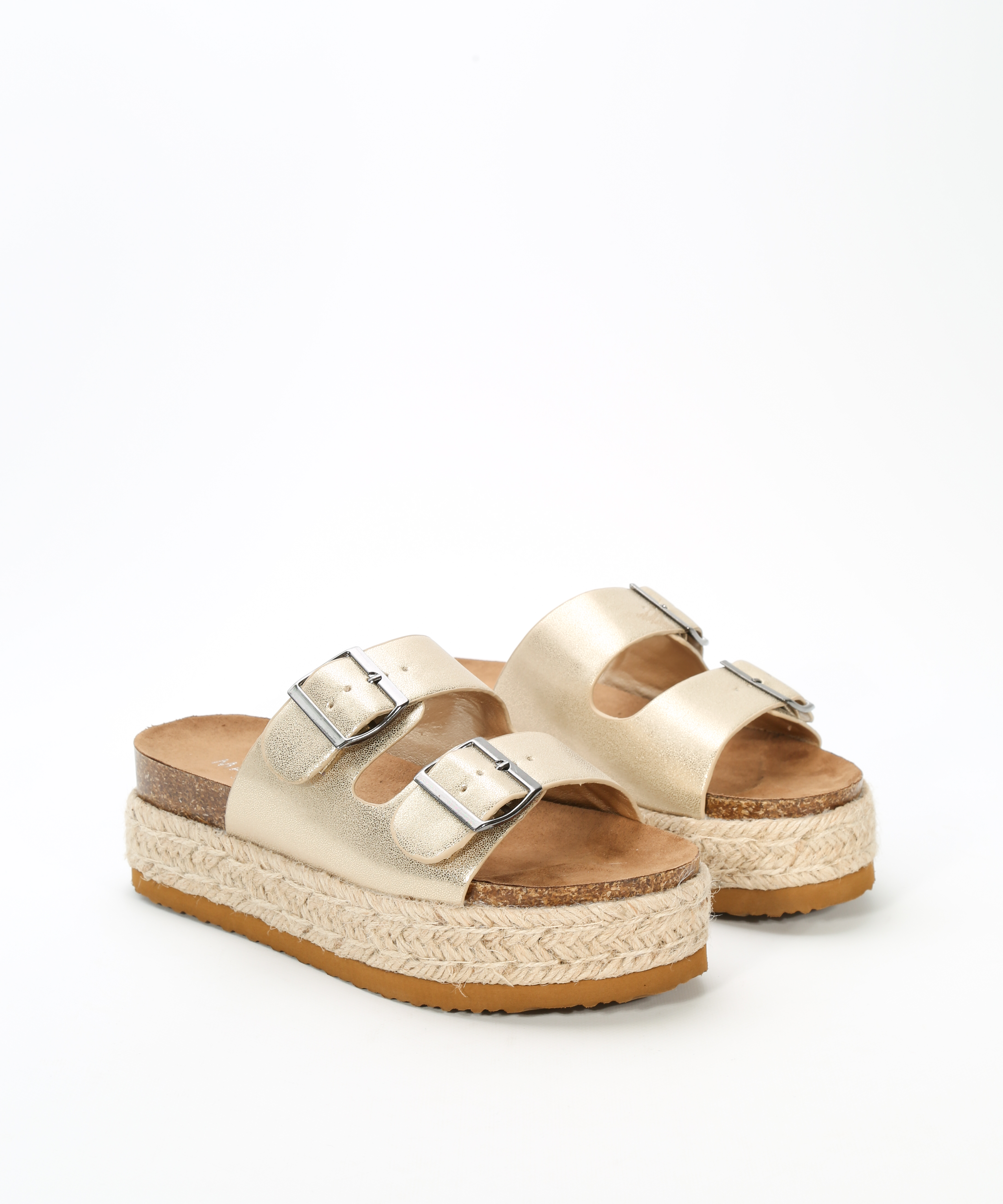Sandalias plataforma doble hebilla image number null